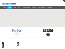 Tablet Screenshot of patrickmpowers.com